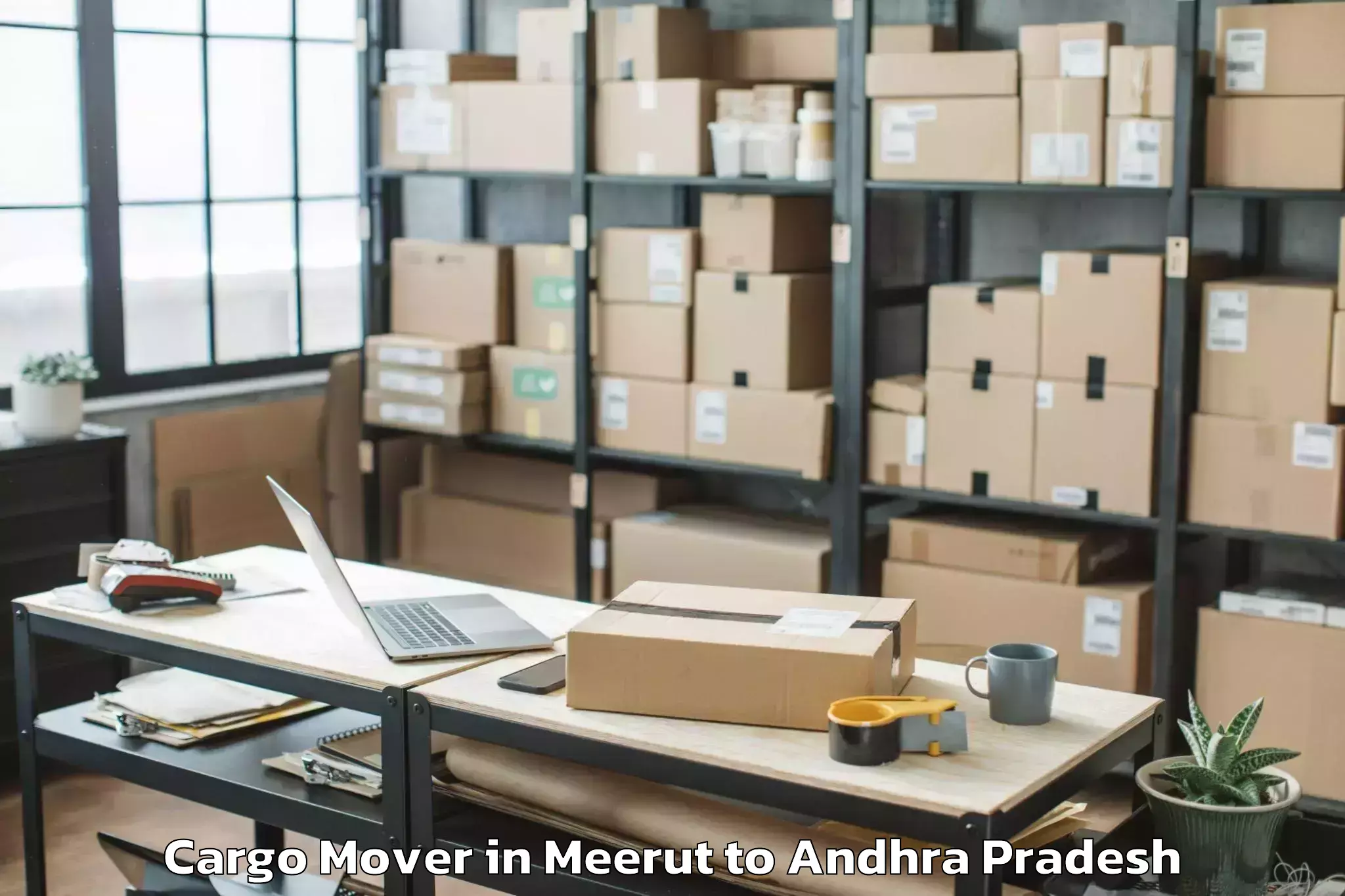 Top Meerut to Amalapuram Cargo Mover Available